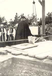 Laying the foundation stone