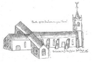 Sketch of St. Nicholas' Church c.1748-1752