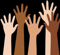 Hands raised